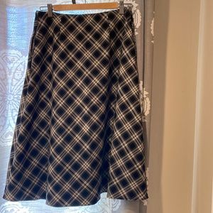 Black white black skirt